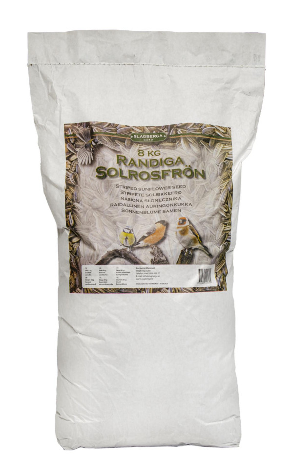Fågelmat Solrosfrö 8Kg - SLAGBERGA GÅRD - EKO:-