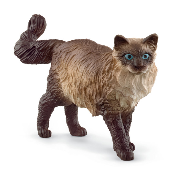 Figurine Schleich Chat Gris - Modèle Couché (Réf 13112 / 1D2132)