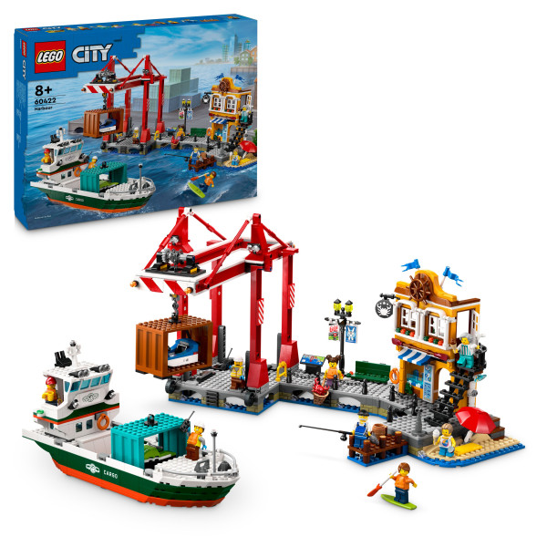 Lego® City Kusthamn Med Lastfartyg Bygg- Och Lekset För Barn Från 8 År 60422 - (1226 Delar)