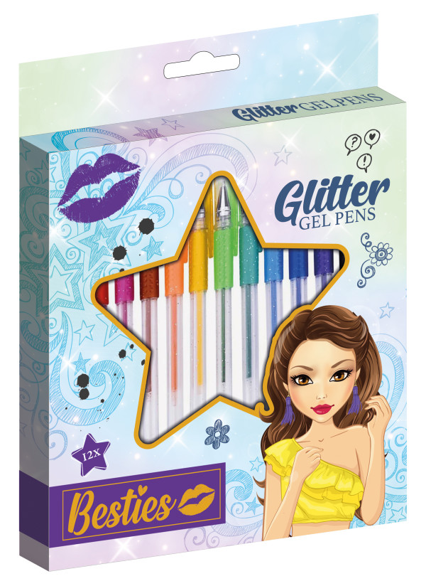 Glitterpennor 12P - Alrico