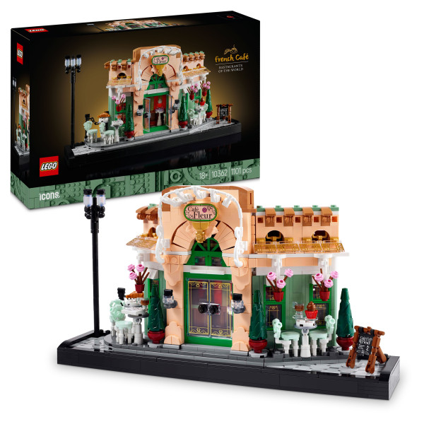 Lego® Icons Franskt Kafé Hyllprydnad Med Paristema, Byggset För Vuxna 10362 - (1101 Delar)