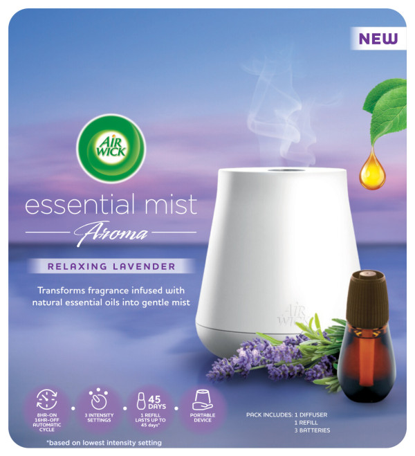 Air Wick Aroma Diffuser Starter Kit (White) Relaxing Lavender EKO